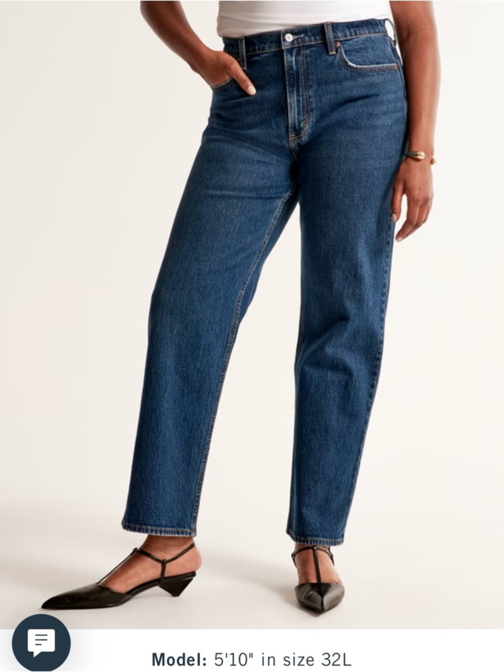 Abercrombie & Fitch Curve Love “The Vintage Straight High Rise Jeans Size 32/14L